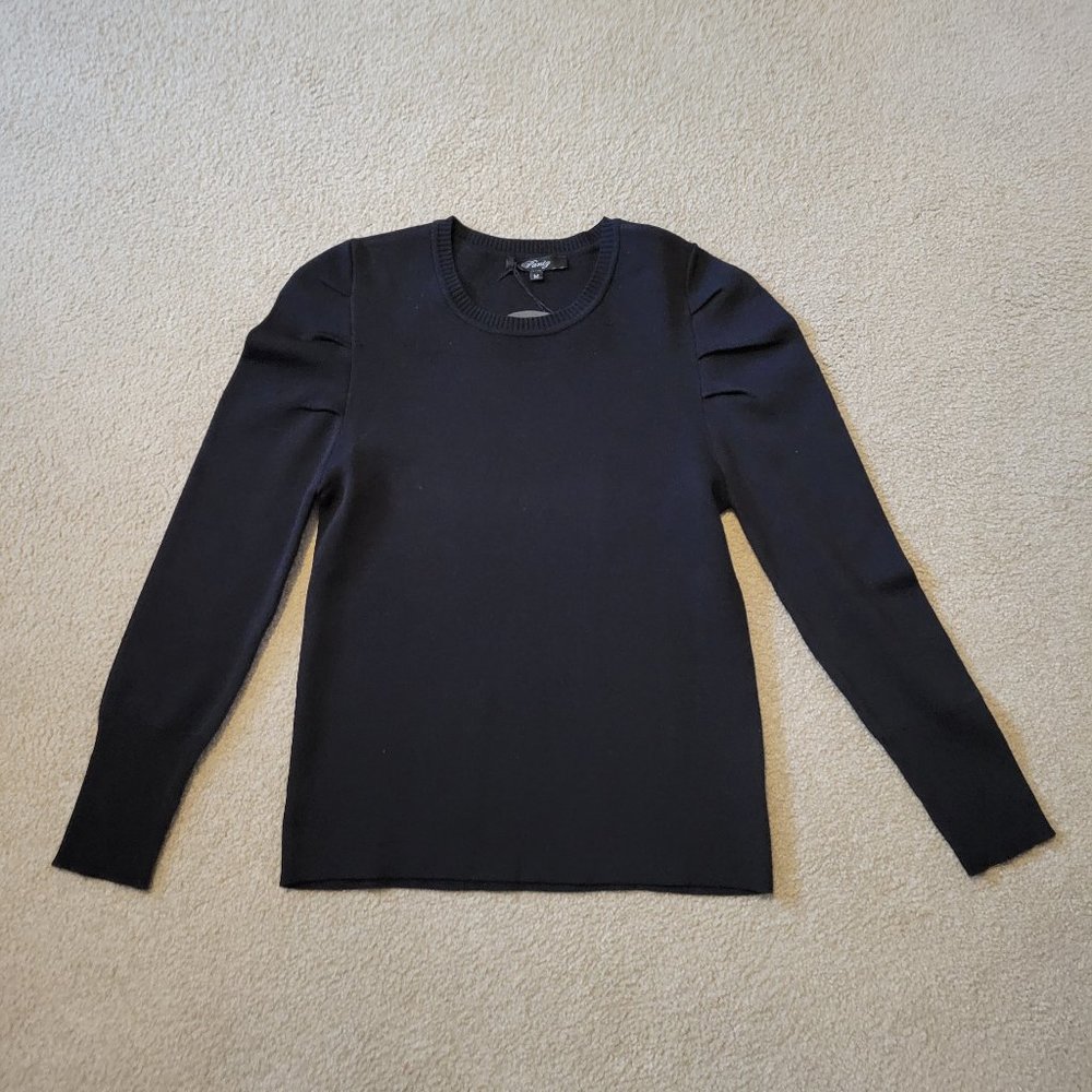 Paniz black sweater in women's medium, new with tags, tapered puff sleeve